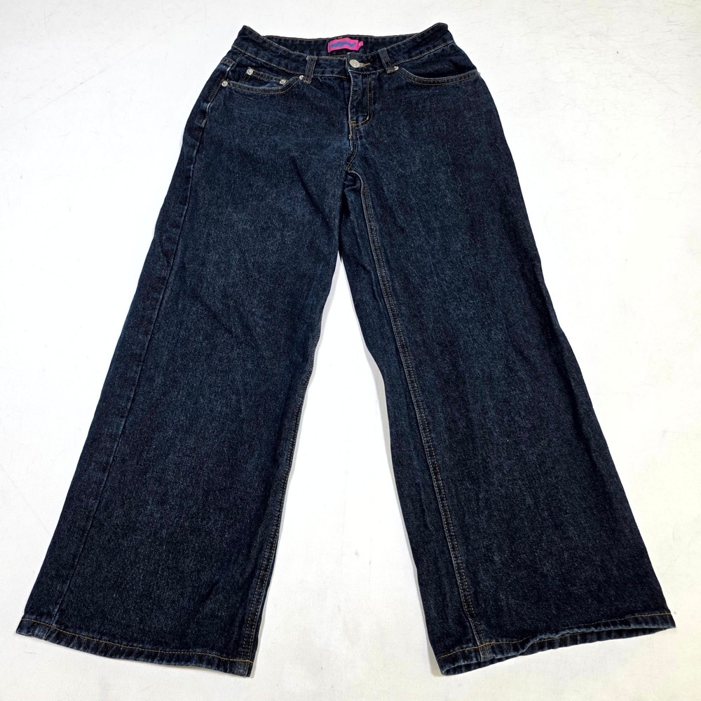 Edikted Wide Leg Jeans Womens XS Dark Wash High Rise Baggy Denim Streetwear